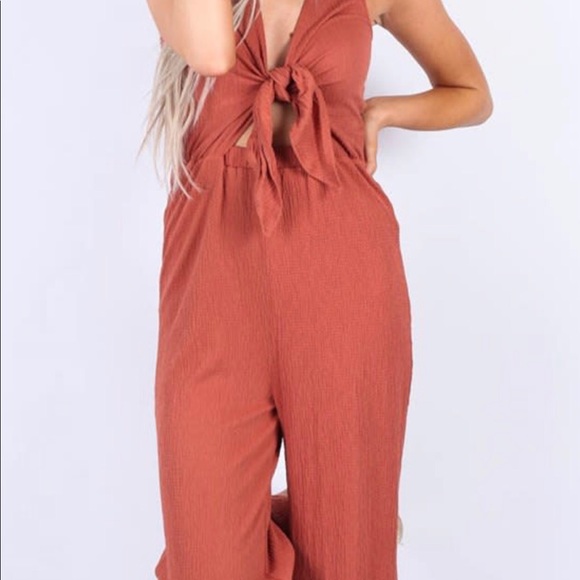 Rust Colored Jumpsuit - Picture 2 of 2